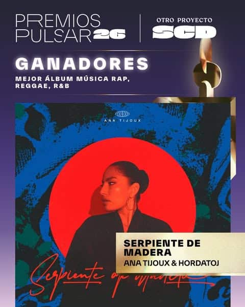 Ana Tijoux y Hordatoj ganan el Premio Pulsar 2026